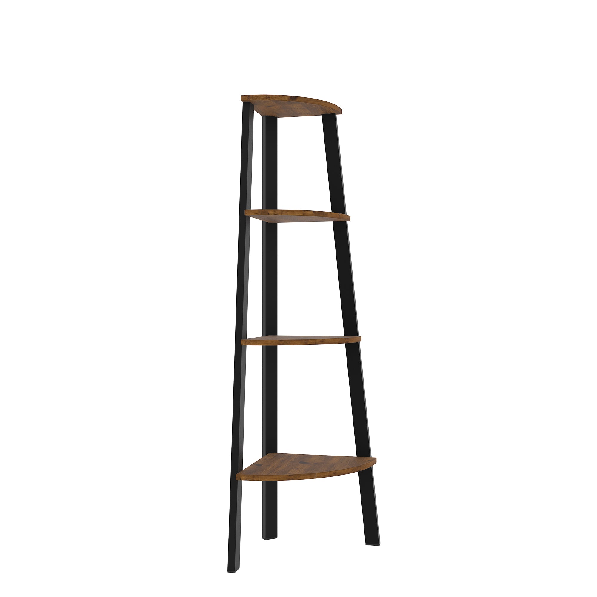 Ealing Pine Wood Black Corner Display Unit